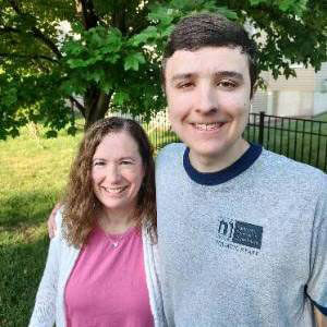 Student Charlie Jackson and mother Linda Clemmons.